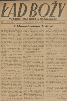 Ład Boży : tygodnik dla rodzin katolickich. R. 2, 1946, nr 25