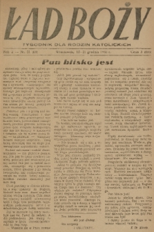 Ład Boży : tygodnik dla rodzin katolickich. R. 2, 1946, nr 51