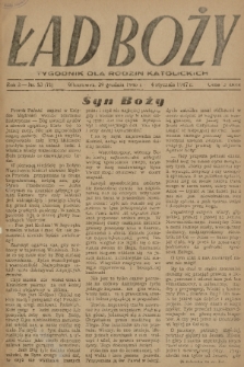 Ład Boży : tygodnik dla rodzin katolickich. R. 2, 1946, nr 53