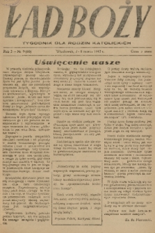 Ład Boży : tygodnik dla rodzin katolickich. R. 3, 1947, nr 9