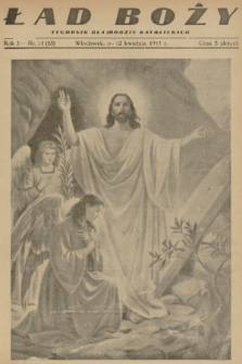 Ład Boży : tygodnik dla rodzin katolickich. R. 3, 1947, nr 14