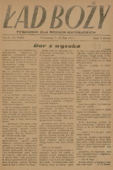 Ład Boży : tygodnik dla rodzin katolickich. R. 3, 1947, nr 18