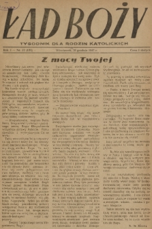 Ład Boży : tygodnik dla rodzin katolickich. R. 3, 1947, nr 52