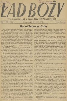 Ład Boży : tygodnik dla rodzin katolickich. R. 4, 1948, nr 4