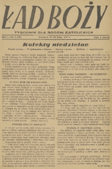 Ład Boży : tygodnik dla rodzin katolickich. R. 4, 1948, nr 8
