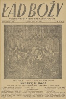 Ład Boży : tygodnik dla rodzin katolickich. R. 4, 1948, nr 20