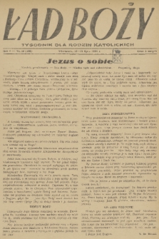 Ład Boży : tygodnik dla rodzin katolickich. R. 4, 1948, nr 29
