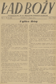 Ład Boży : tygodnik dla rodzin katolickich. R. 4, 1948, nr 31