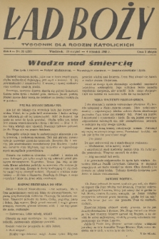 Ład Boży : tygodnik dla rodzin katolickich. R. 4, 1948, nr 35