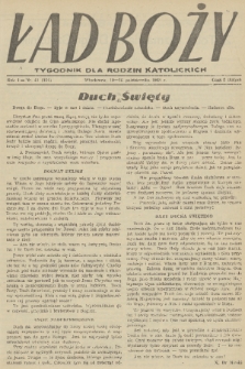 Ład Boży : tygodnik dla rodzin katolickich. R. 4, 1948, nr 41