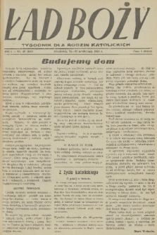 Ład Boży : tygodnik dla rodzin katolickich. R. 4, 1948, nr 43