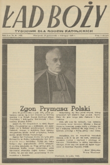 Ład Boży : tygodnik dla rodzin katolickich. R. 4, 1948, nr 44