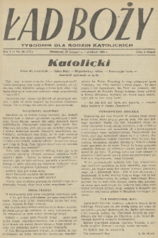 Ład Boży : tygodnik dla rodzin katolickich. R. 4, 1948, nr 48