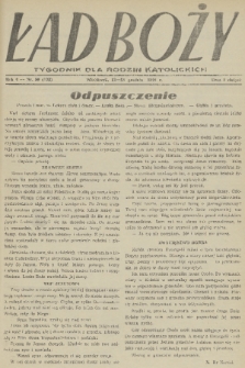 Ład Boży : tygodnik dla rodzin katolickich. R. 4, 1948, nr 50