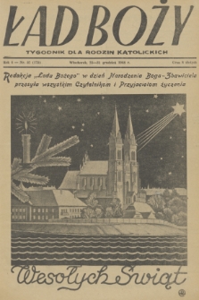 Ład Boży : tygodnik dla rodzin katolickich. R. 4, 1948, nr 52