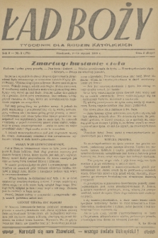 Ład Boży : tygodnik dla rodzin katolickich. R. 5, 1949, nr 2