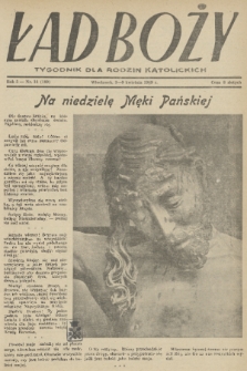 Ład Boży : tygodnik dla rodzin katolickich. R. 5, 1949, nr 14