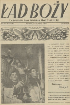 Ład Boży : tygodnik dla rodzin katolickich. R. 5, 1949, nr 16