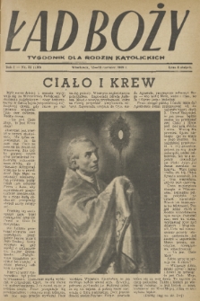 Ład Boży : tygodnik dla rodzin katolickich. R. 5, 1949, nr 24