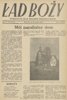 Ład Boży : tygodnik dla rodzin katolickich. R. 5, 1949, nr 43