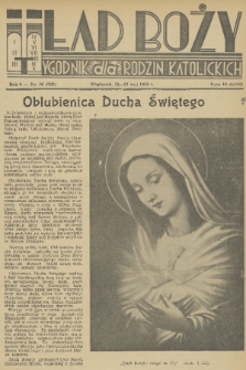 Ład Boży : tygodnik dla rodzin katolickich. R. 6, 1950, nr 16