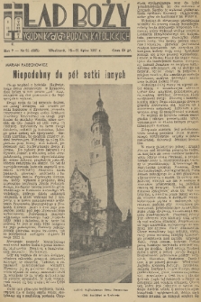 Ład Boży : tygodnik dla rodzin katolickich. R. 7, 1951, nr 25