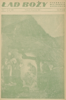 Ład Boży : tygodnik dla rodzin katolickich. R. 7, 1951, nr 41