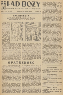 Ład Boży : tygodnik dla rodzin katolickich. R. 7, 1951, nr 12