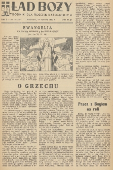 Ład Boży : tygodnik dla rodzin katolickich. R. 7, 1951, nr 16