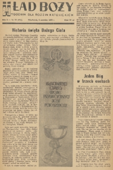 Ład Boży : tygodnik dla rodzin katolickich. R. 7, 1951, nr 22