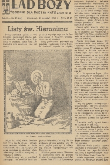 Ład Boży : tygodnik dla rodzin katolickich. R. 7, 1951, nr 37