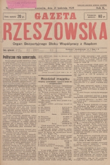 Gazeta Rzeszowska : organ Bezpartyjnego Bloku Współpracy z Rządem. 1929, Nr 17