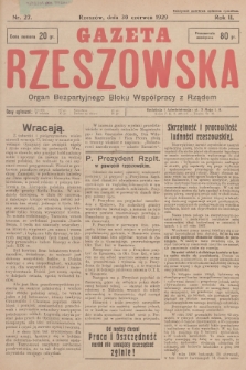 Gazeta Rzeszowska : organ Bezpartyjnego Bloku Współpracy z Rządem. 1929, Nr 27