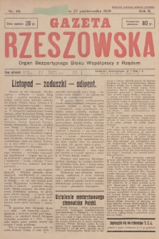 Gazeta Rzeszowska : organ Bezpartyjnego Bloku Współpracy z Rządem. 1929, Nr 44