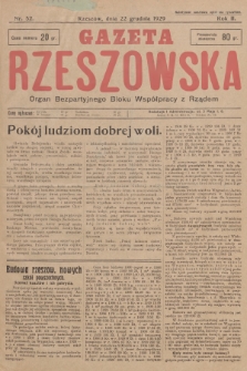 Gazeta Rzeszowska : organ Bezpartyjnego Bloku Współpracy z Rządem. 1929, Nr 52