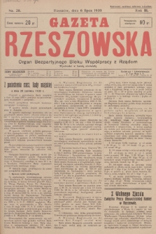 Gazeta Rzeszowska : organ Bezpartyjnego Bloku Współpracy z Rządem. 1930, Nr 28