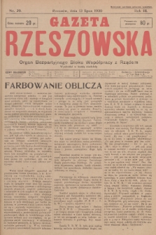 Gazeta Rzeszowska : organ Bezpartyjnego Bloku Współpracy z Rządem. 1930, Nr 29