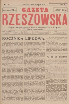 Gazeta Rzeszowska : organ Bezpartyjnego Bloku Współpracy z Rządem. 1930, Nr 31