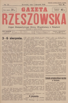 Gazeta Rzeszowska : organ Bezpartyjnego Bloku Współpracy z Rządem. 1930, Nr 32