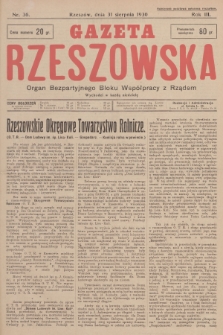 Gazeta Rzeszowska : organ Bezpartyjnego Bloku Współpracy z Rządem. 1930, Nr 36