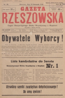 Gazeta Rzeszowska : organ Bezpartyjnego Bloku Współpracy z Rządem. 1930, Nr 48