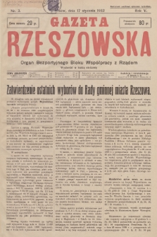 Gazeta Rzeszowska : organ Bezpartyjnego Bloku Współpracy z Rządem. 1932, Nr 3