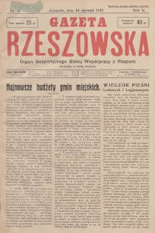 Gazeta Rzeszowska : organ Bezpartyjnego Bloku Współpracy z Rządem. 1932, Nr 4
