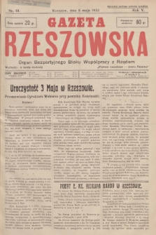 Gazeta Rzeszowska : organ Bezpartyjnego Bloku Współpracy z Rządem. 1932, Nr 19