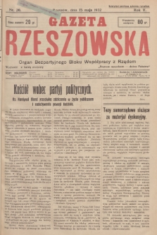 Gazeta Rzeszowska : organ Bezpartyjnego Bloku Współpracy z Rządem. 1932, Nr 20