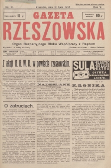 Gazeta Rzeszowska : organ Bezpartyjnego Bloku Współpracy z Rządem. 1932, Nr 31