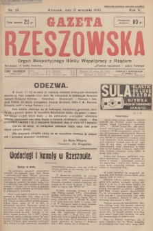 Gazeta Rzeszowska : organ Bezpartyjnego Bloku Współpracy z Rządem. 1932, Nr 37