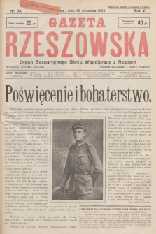 Gazeta Rzeszowska : organ Bezpartyjnego Bloku Współpracy z Rządem. 1932, Nr 38