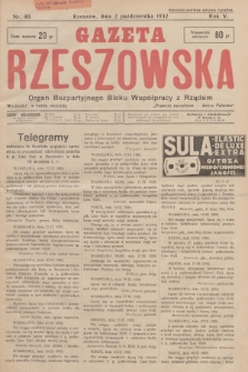 Gazeta Rzeszowska : organ Bezpartyjnego Bloku Współpracy z Rządem. 1932, Nr 40