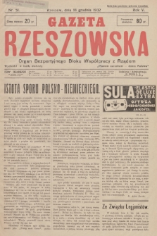 Gazeta Rzeszowska : organ Bezpartyjnego Bloku Współpracy z Rządem. 1932, Nr 51